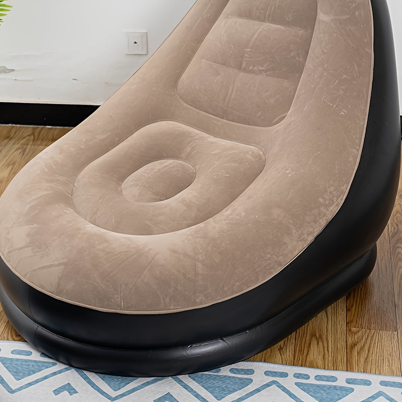 Lazy Inflatable Sofa Flocking Recliner Chair for Home & Outdoor