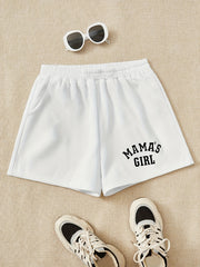 Girls Shorts 'Mama's Girl' Print Casual Sweat Shorts