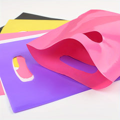 50pcs Rainbow Gift Bags 7.87x6inch Bulk for Easter Christmas Valentine