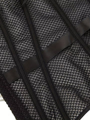 Mesh Corset Bustier Tummy Control Lace Up Body Shaper Women's Lingerie