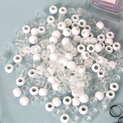 100 Beads Set + 2 Quick Beaders + 500 Mini Elastic Bands for Kids Hair Braids