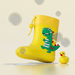 Cartoon Dinosaur Rain Boots for Baby - Waterproof Non Slip Rain Shoes