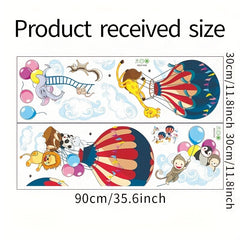 Colorful Hot Air Balloon Cloud Stickers For Children's Bedroom
