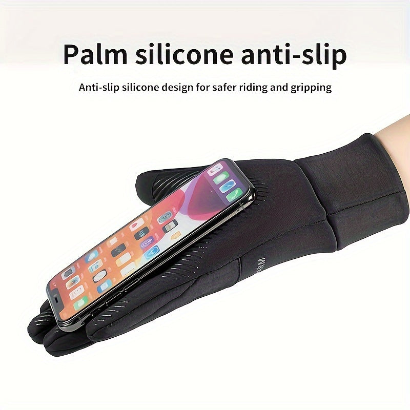 Waterproof Winter Gloves Touch Screen Warm Motorcycle Gloves Anti Slip