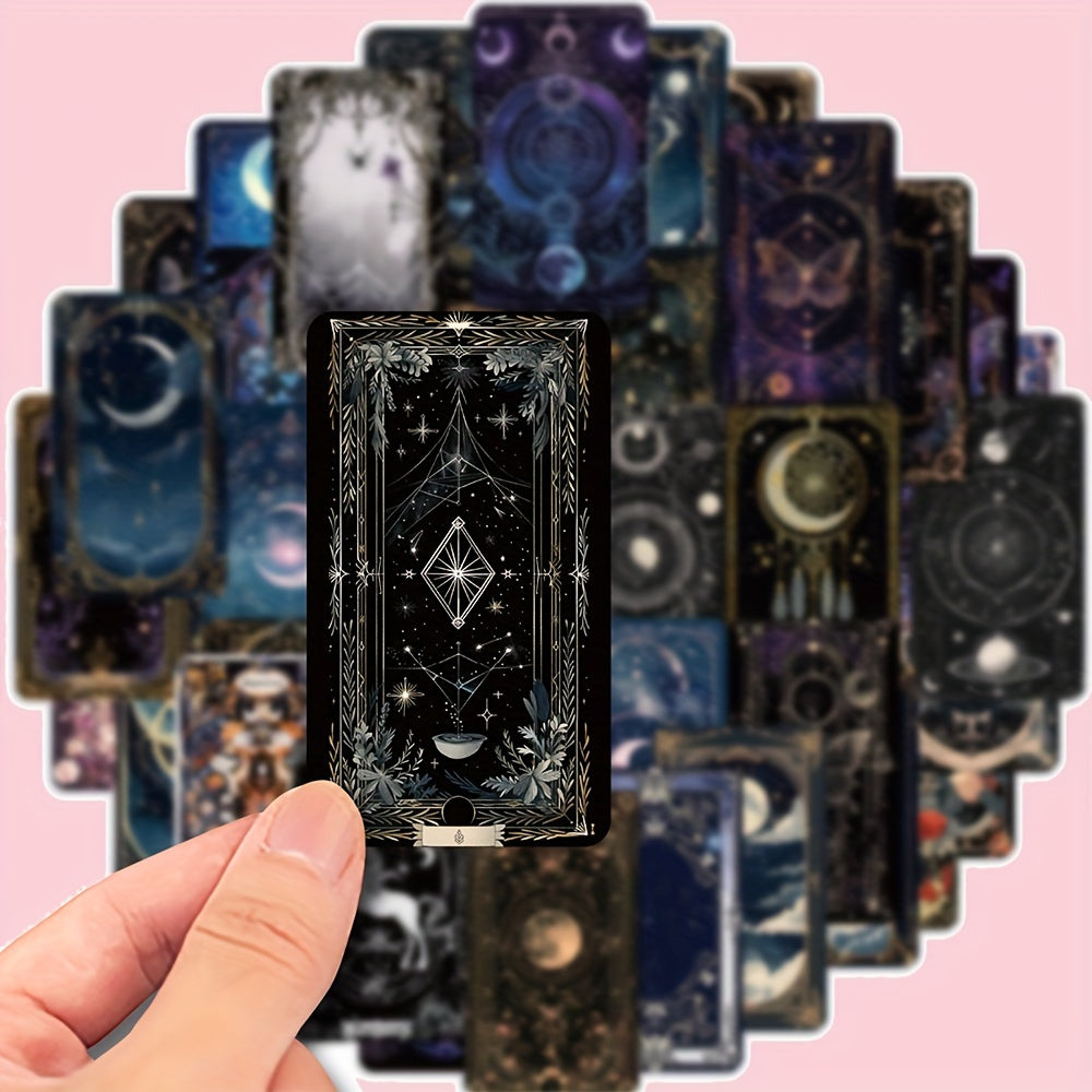 50pcs Star Moon Phase Flower Stickers for Winter Year