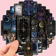 50pcs Star Moon Phase Flower Stickers for Winter Year