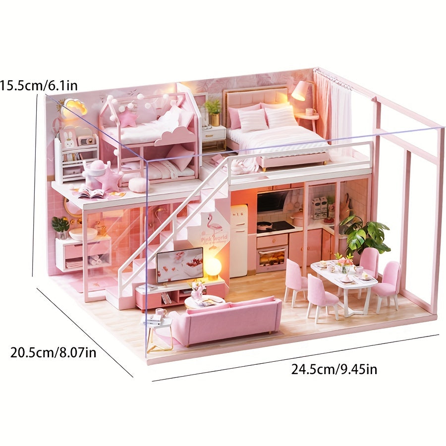DIY Dollhouse Kit 3D Jigsaw Puzzle Building Model Girl Princess Toys