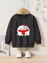OERYUI Kitty Graphic Sweatshirt for Kids