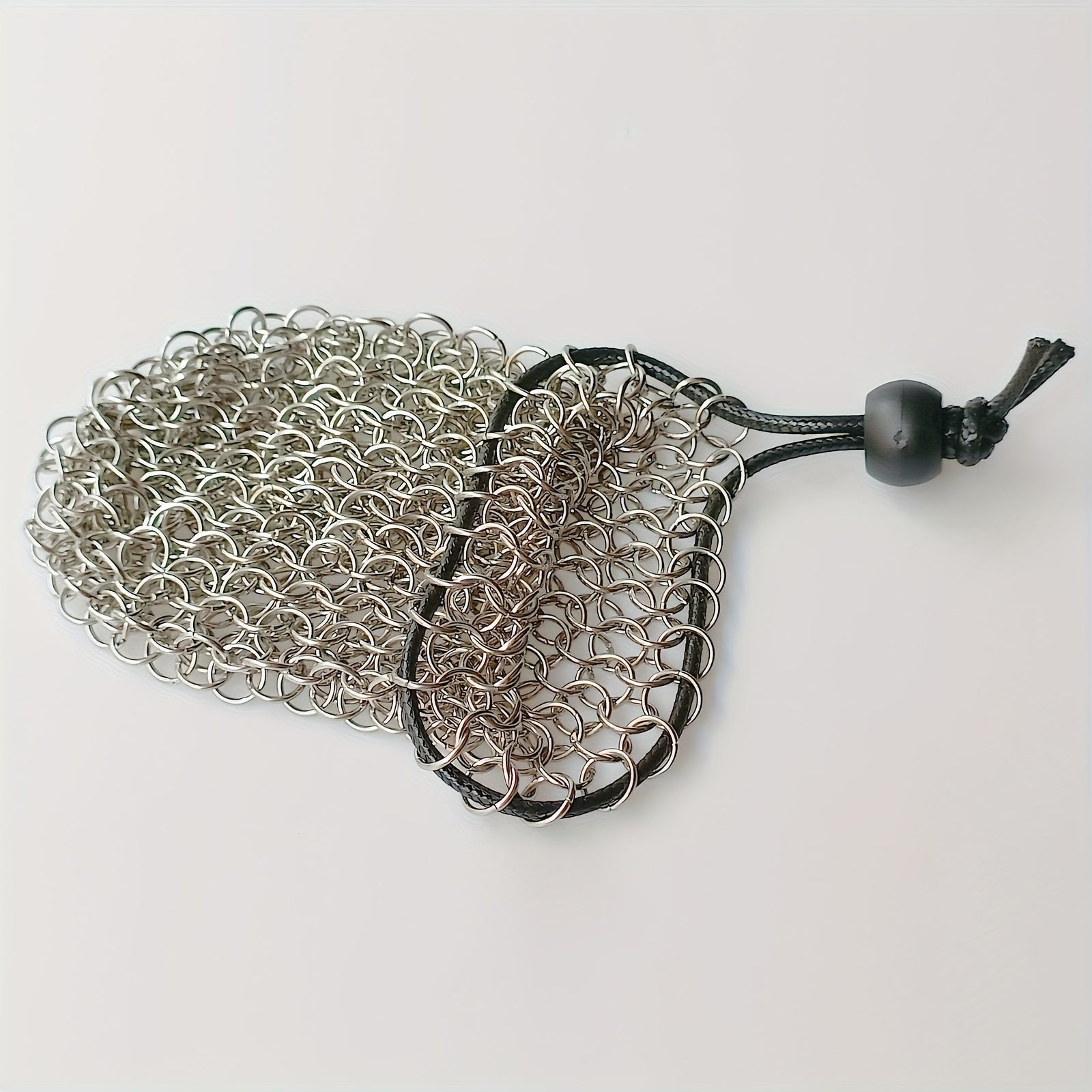 Stainless Steel Chain Dice Storage Bag - Durable Container for Any Occasion