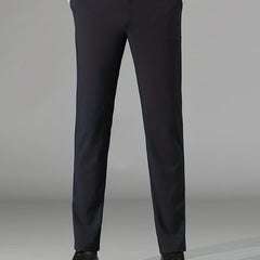 Men's Slim Fit Formal Solid Dress Pants for Business