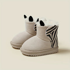 Boys Snow Boots Warm Fleece Cozy Non slip Ankle Boots
