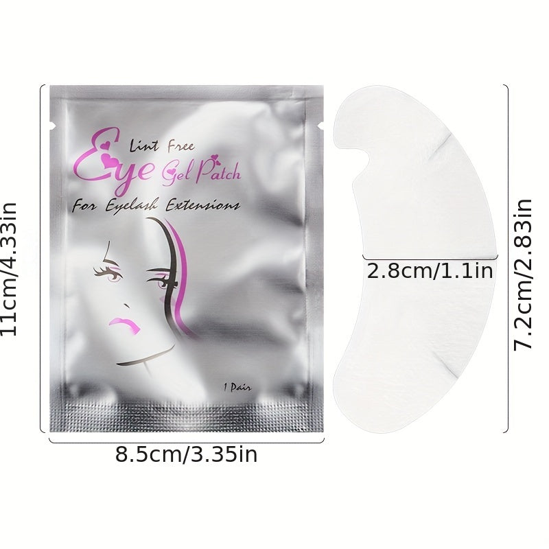 20 Pairs Hydrogel Eye Mask Pads for Lash Extensions Long Lasting