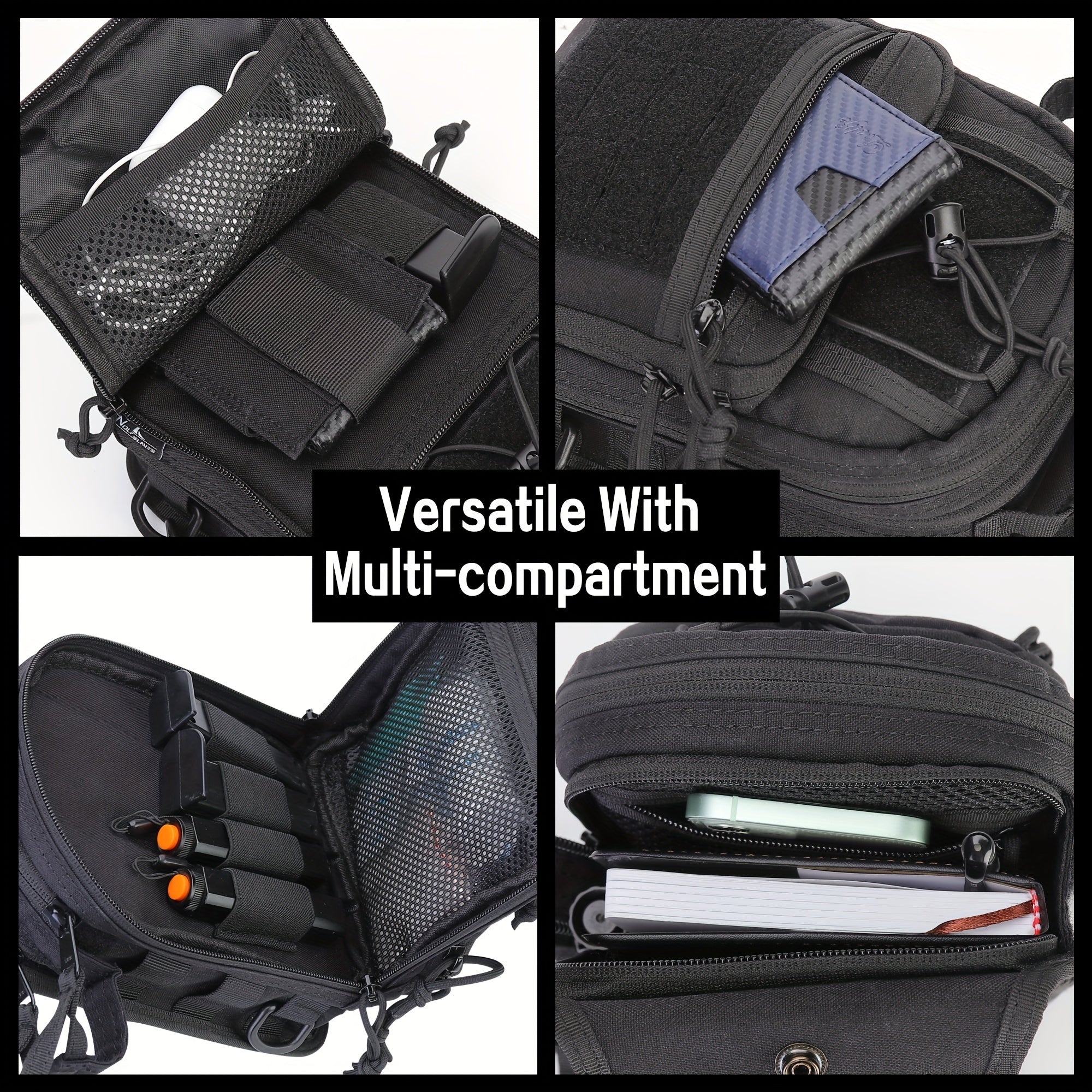 Tactical Chest Bag Camo Shoulder Crossbody Bag for Men & Women