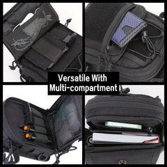 Tactical Chest Bag Camo Shoulder Crossbody Bag for Men & Women