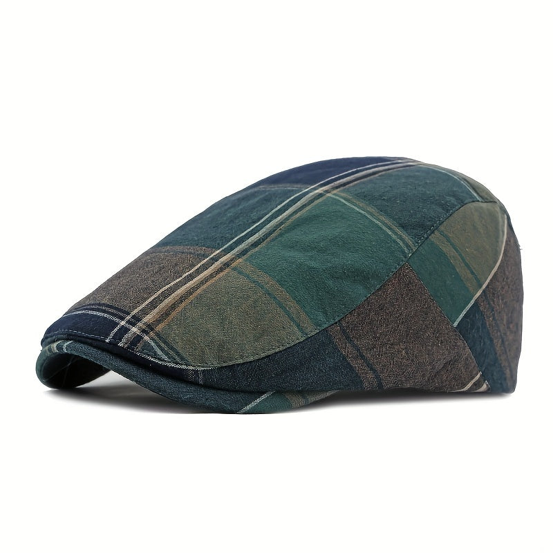 Retro Plaid Beret For Men And Women