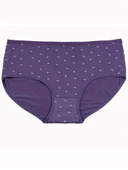 4 Pack Plus Size Floral Print Stretch Underwear Set