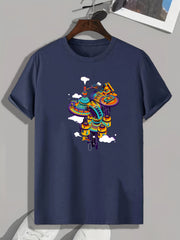Futuristic City Print Men's Sports T-shirt
