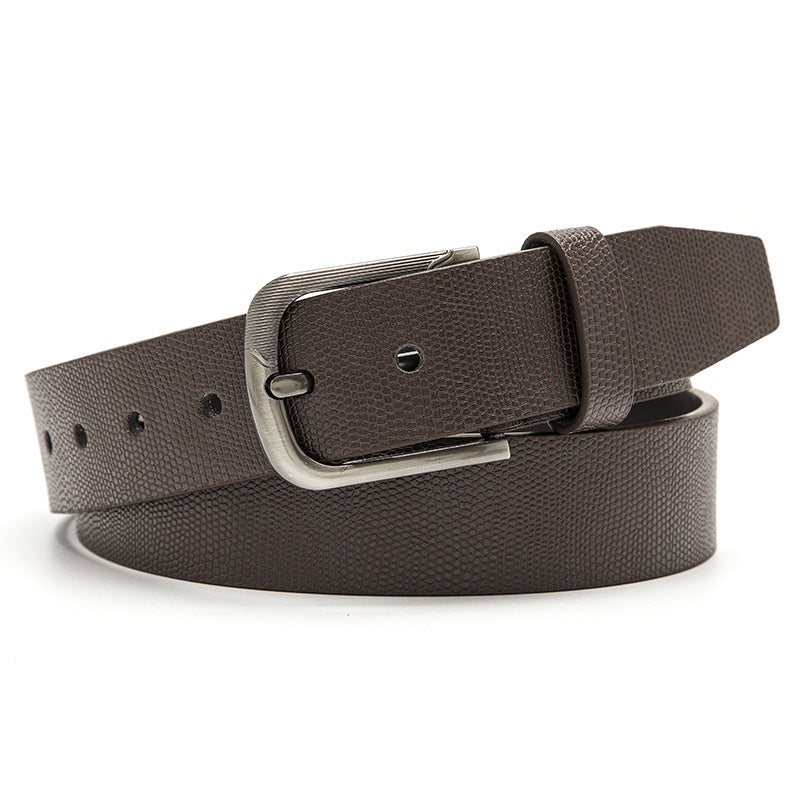 Men's Outdoor Casual PU Leather Belt with Alloy Buckle