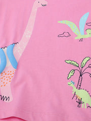 Girls Cartoon Embroidered Long Sleeve Cotton Top