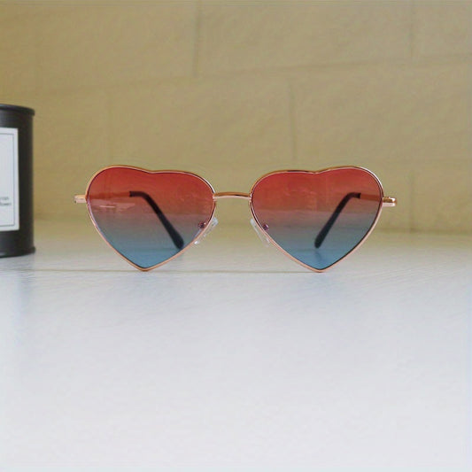 Girls Heart Shape Colorful Lens Sunglasses for Kids