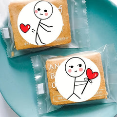 1000pcs Love Stickers 2 Rolls Cartoon Journal Diary Round Creative Label