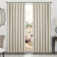 Soft Pleated Hook Curtain for Bedroom Study Living Room