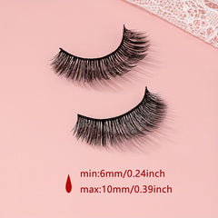 5 Pairs Natural Look 3D False Lashes for Dating Party Cosplay Makeup