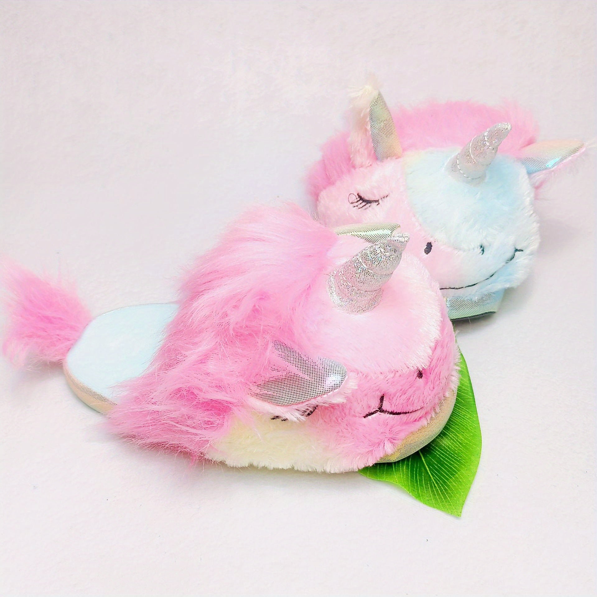 Women's Unicorn Slippers Plush Slip On Shoes Cozy Home Footwear