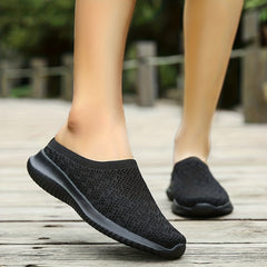 Women's Knitted Walking Mules Shoes Lightweight Non slip Shoes