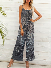 Boho Sleeveless Wide Leg Jumpsuit for Women