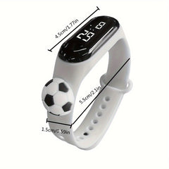 3pcs Football Doll Watch Set Multicolor LED Touchscreen Electronic Bracelets