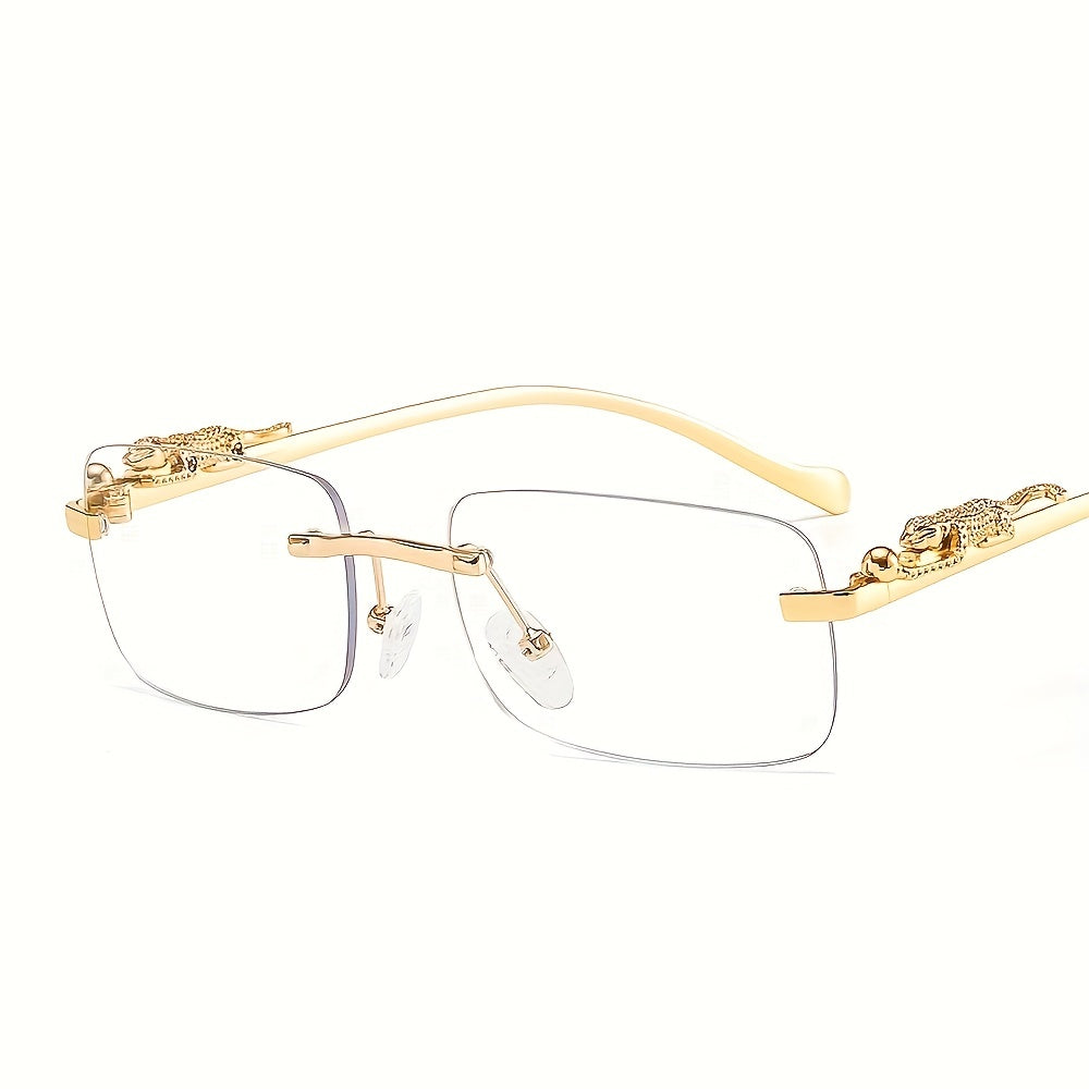 Gradient Tint Golden Frame Sunglasses Vintage Oversized Square