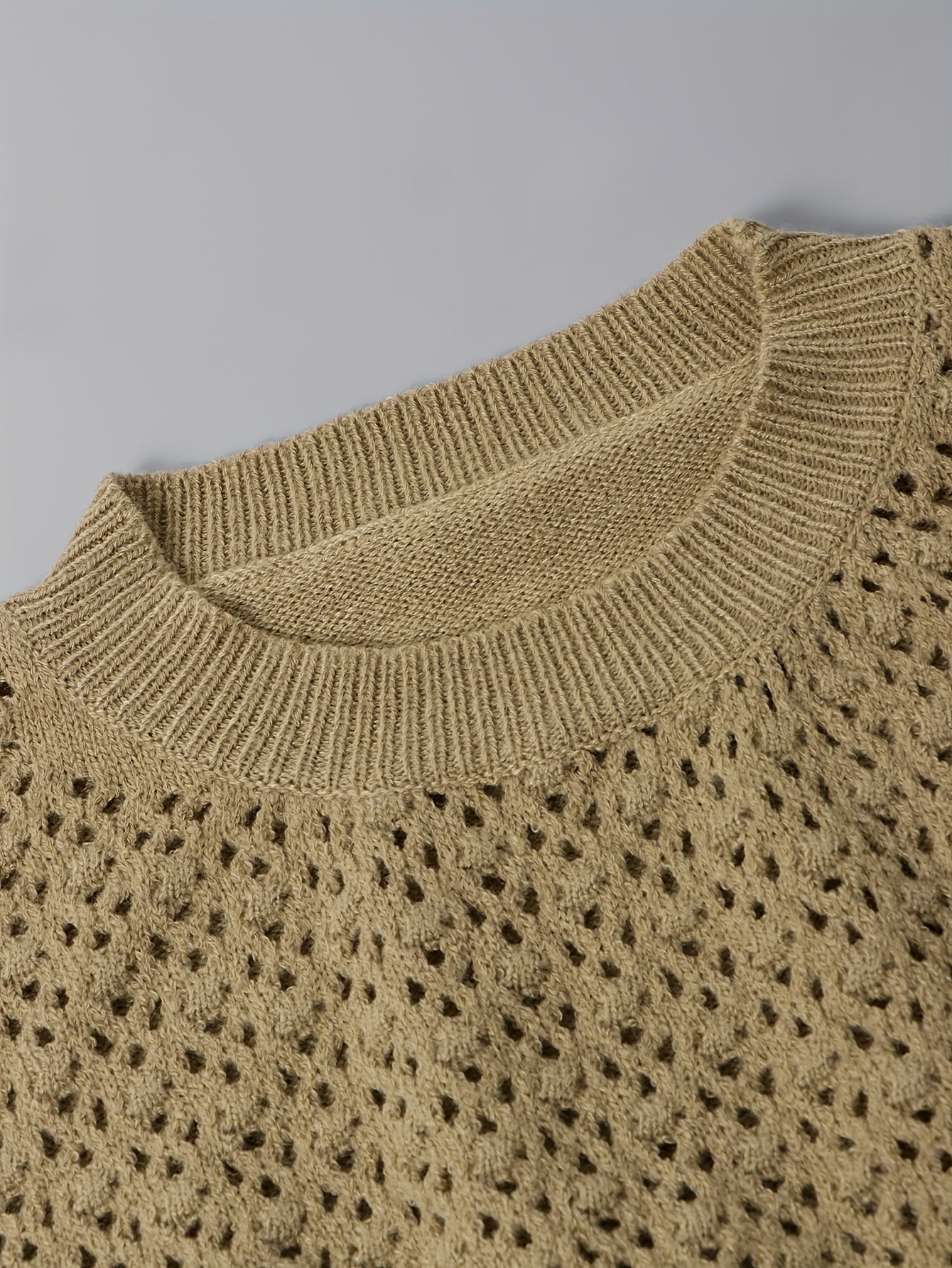 Casual Sweater Women Solid Long Sleeve Drop Shoulder Knit Jumper