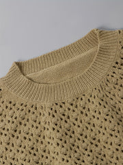 Casual Sweater Women Solid Long Sleeve Drop Shoulder Knit Jumper
