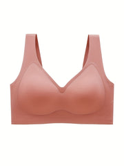 Seamless Wireless Sports Bra Comfy Fitness Yoga Padded Tank Bra