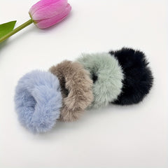 8pcs Plush Hair Ties Ponytail Holders for Girls
