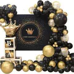 142pcs Golden Balloon Garland Arch Kit for Birthday Wedding Party