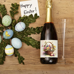 Easter Wine Bottle Sticker Rabbit Carnival Party Decoration Sticker