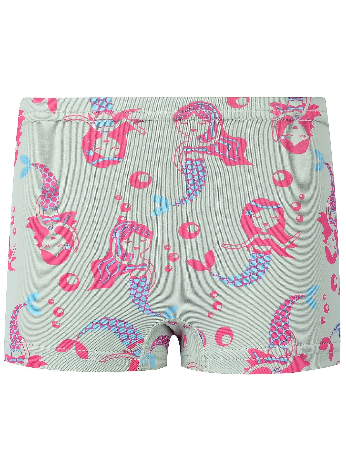 5 Pairs Girls Underwear Cartoon Pattern Boxer Briefs