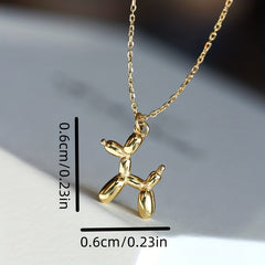 Girls Balloon Dog Necklace Animal Charm Necklace for Baby Girls