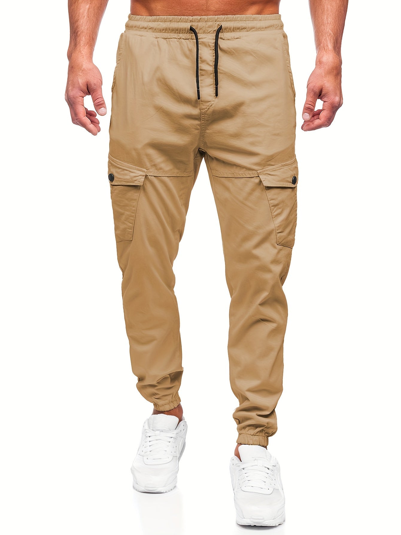 Men's Casual Pocket Joggers Waist Drawstring Outdoor Pants