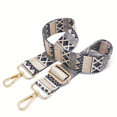 Geometric Pattern Bag Replacement Straps Handbag Shoulder Wide Adjustable Strap