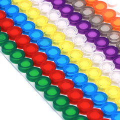 500pcs Transparent Colorful Tile Round 1x1 Building Block Accessories