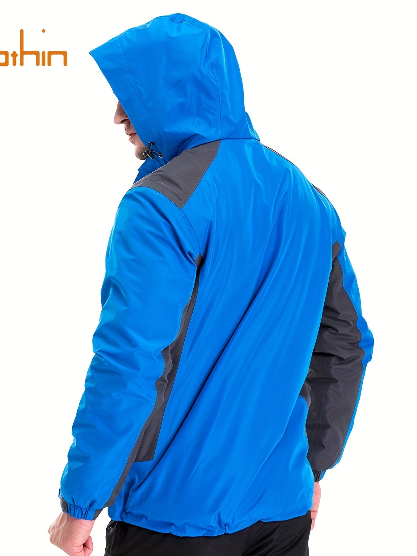 Men's Thermal Fleece Skiing Hooded Jacket Windproof & Waterproof Windbreaker