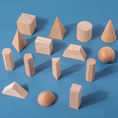 3D Geometry Building Blocks Shape Wooden Toy