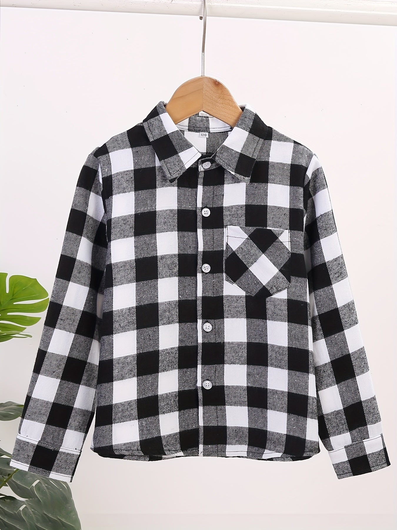 Boys Plaid Shirts Long Sleeve Tops Spring Fall Outwear Jacket