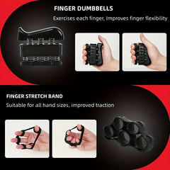 Grip Strength Trainer Kit - Finger, Wrist, and Hand Grip Exercise Set