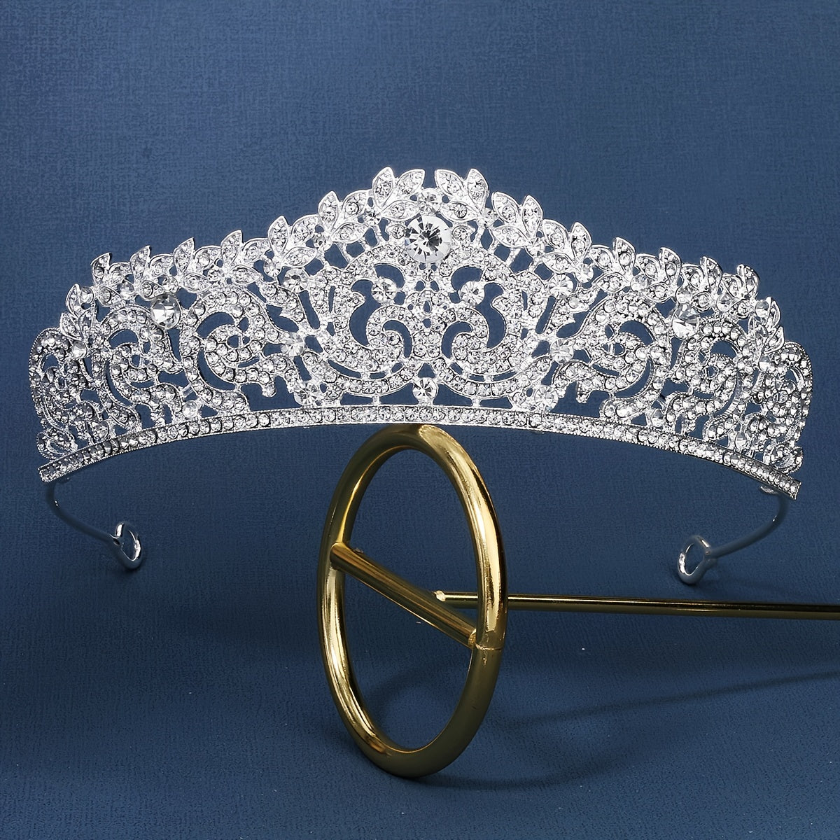 Crystal Princess Crown Golden Wedding Crown