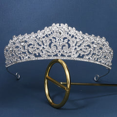 Vintage Bridal Glitter Tiara Crown Wedding Bride