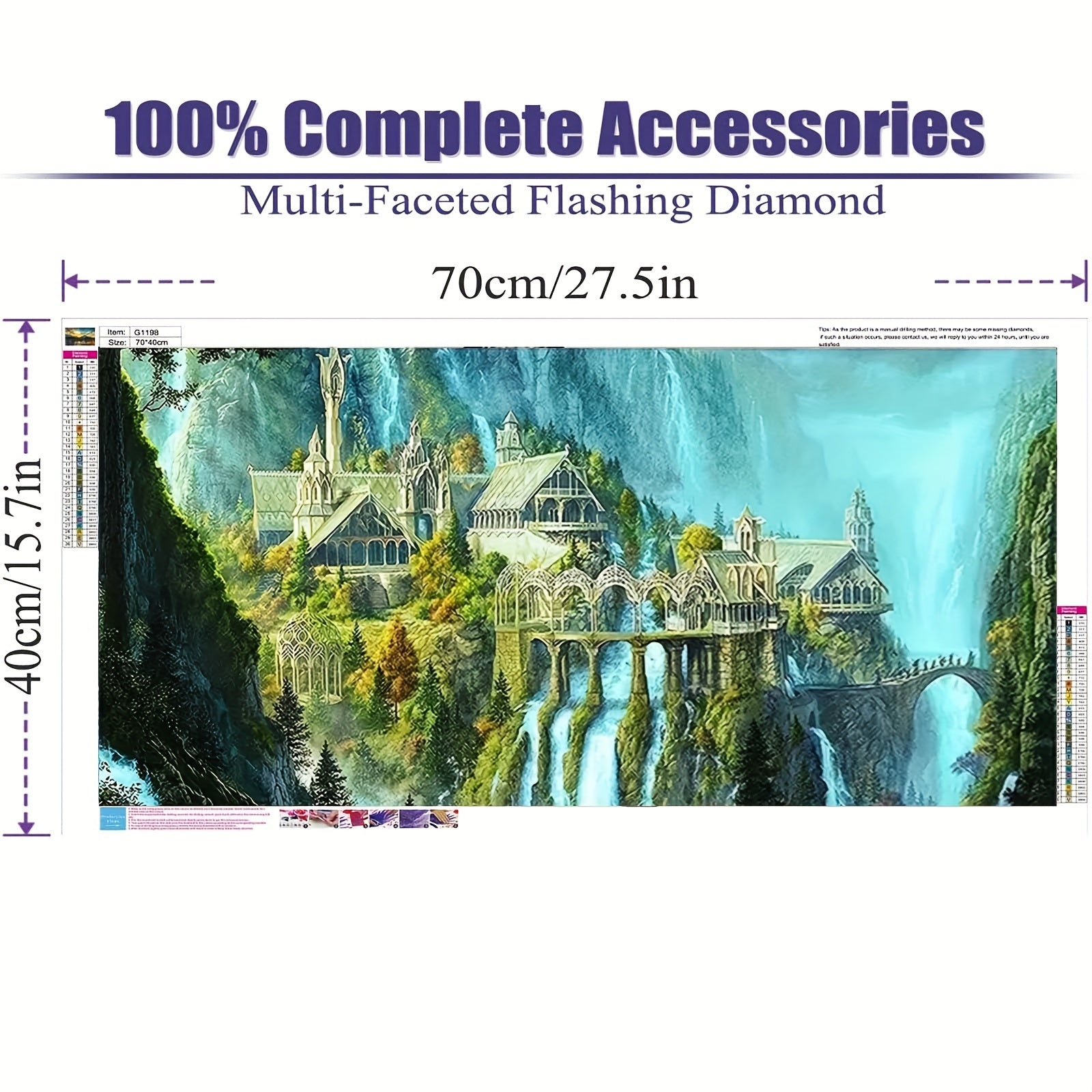 5D Diamond Art Painting Castle Full Rhinestones Kit